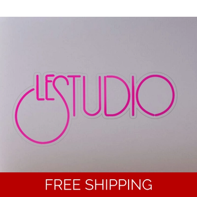 Le Studio Decal Hot Pink Logo MH Yellow